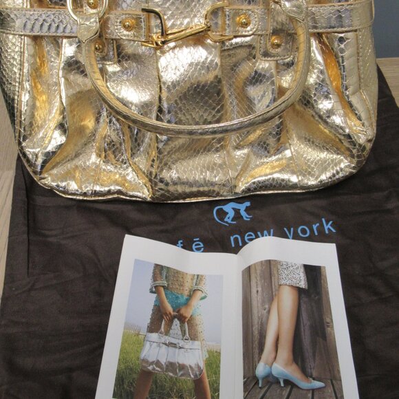 RAFE golden Leather Women's Genuine HandBag with dust bag - Picture 11 of 13